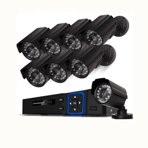 防水 CMOS 传感器 8CH 监控摄像机系统 1080 p 2MP 小尺寸闭路电视摄像机和 DVR 套装