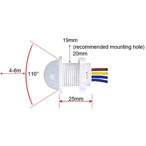 小型PIR传感器检测器智能开关110V 220V发光二极管PIR红外运动传感器灯开关 - Product Image 5