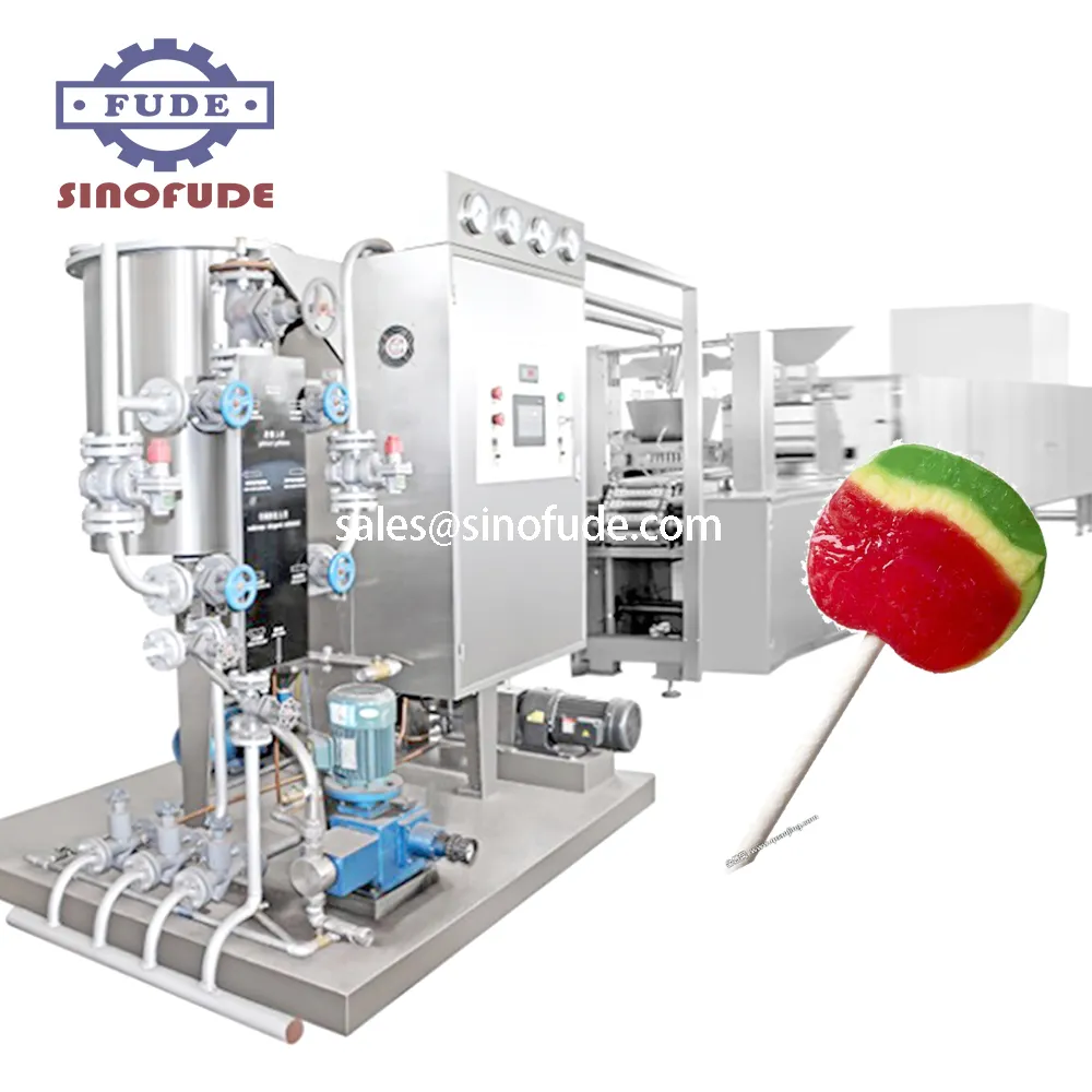 Automatic ball lollipop flat lollipop molding depositing making machine chupa chup candy machinery from shanghai factory