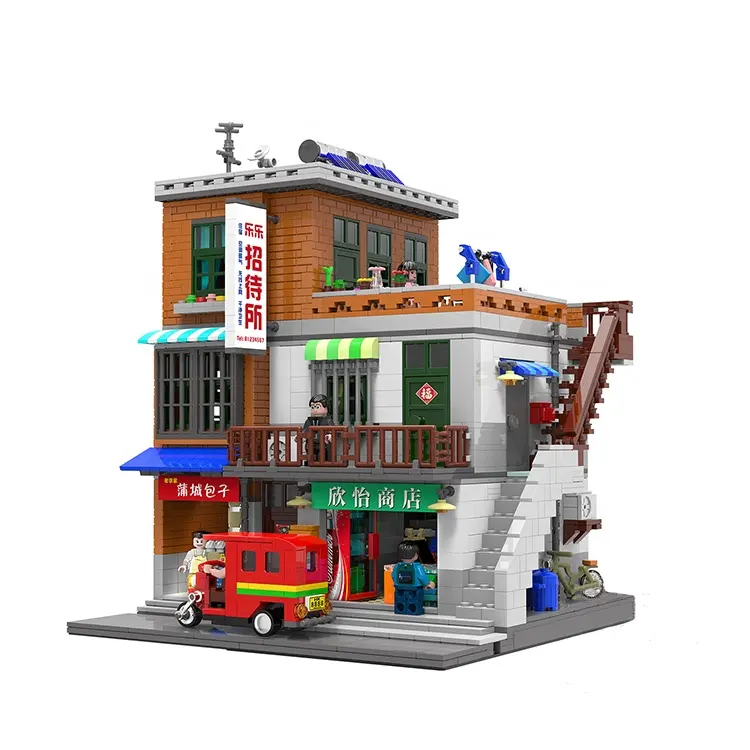 Top vente XB-01013 Village modèle bloc de construction en plastique enfants jeux éducatifs à vendre