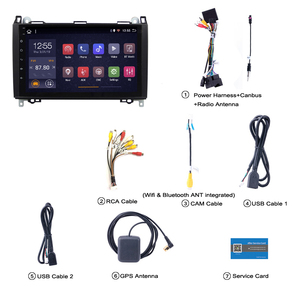 Wanqi 9 Inch 4/8 Cores Android 11 Car Dvd Multimedia Player Radio Video Stereo Navi Audio System for Benz B200 B-<strong>class</strong> 2004-2012 - Product Image 6