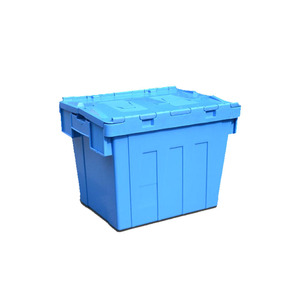 Contenedor de plástico estable y apilable, caja de logística con tapa adjunta - Product Image 6