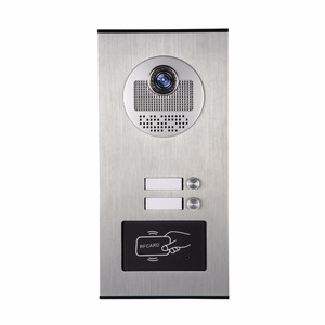 Sistema de intercomunicación Visual RFID para puerta de vídeo con cable para apartamento, 2 monitores, 1 cámara - Product Image 4