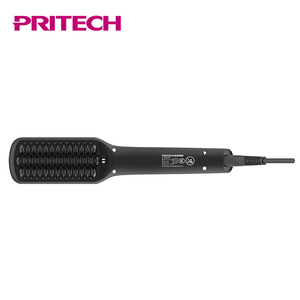 Pritech escova de alisamento de cabelo elétrica, aquecimento iônico