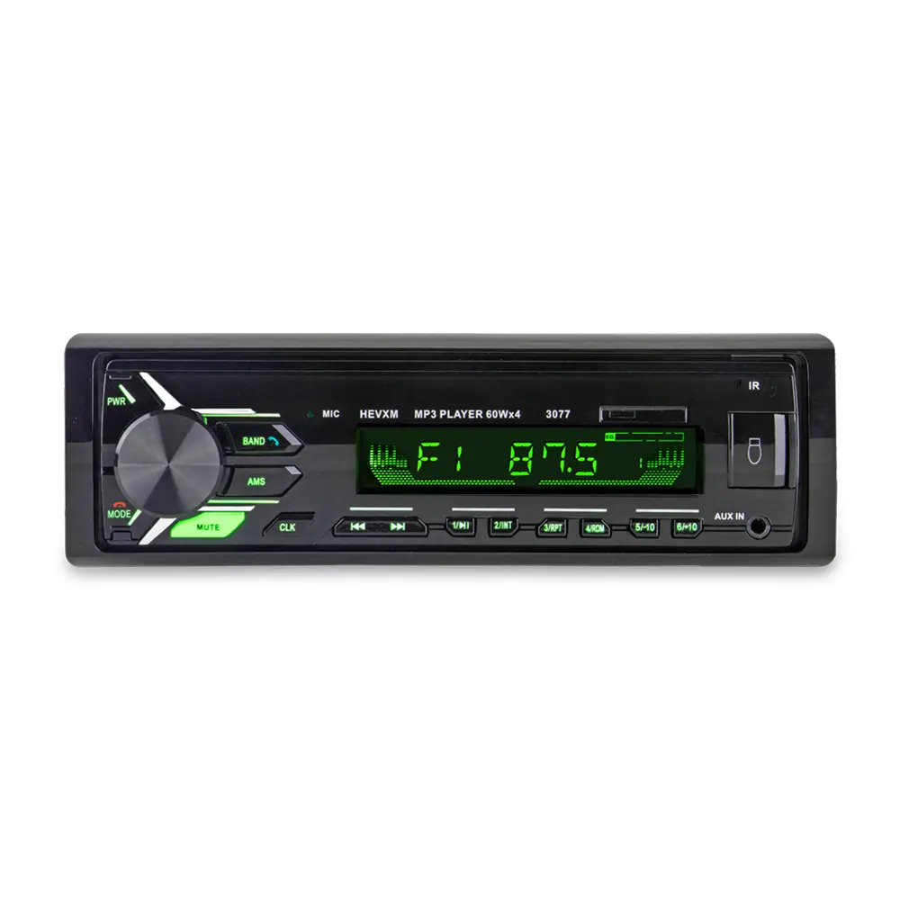 1 Din 12 v multifunzione luce Colorata BT car MP3 lettore musicale con RADIO FM/USB/TF/Udisk lettore 3077