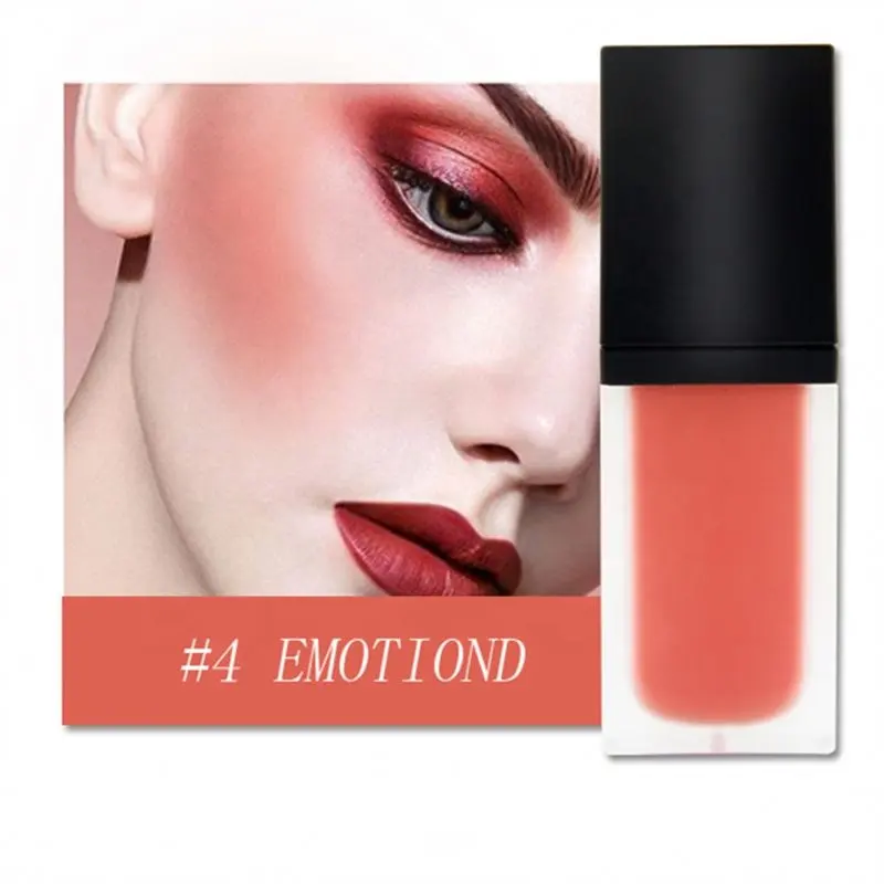 Makeup Blusher Silky Brighten Finish Liquid Blush Peach Pink Face Cream Blushes Bronzer Women Blush Cosmetic