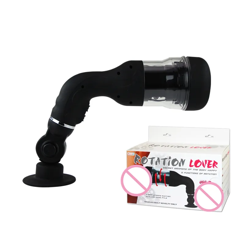 Masturbation Cup Vagina Real Artificial Para Sexo 5 Funções Rotação USB Recharge Com Bateria