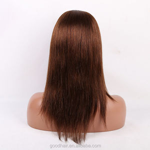 をWholesaleショートヘアスタイルボブかつら人毛レースフロントかつらなし前髪ショートヘアカット女性のための