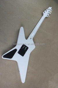 Weifang Rebon personalizado <span class=keywords><strong>7</strong></span> cordas guitarra elétrica forma estranha na cor branca