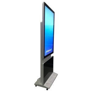 Автоматическая 55inch двойной экран поворачивается напольная подставка киоск android wifi консультационное устройство - Product Image 5
