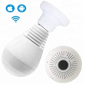 Fisheye v380s ip 摄像机广角监控摄像机灯泡 360 度 vr 摄像机 2MP 家庭安全 - Product Image 1