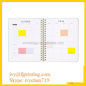 Benutzerdefinierte Hardcover täglichen planer veranstalter <span class=keywords><strong>notebook</strong></span> mit elastische verschluss und tabs