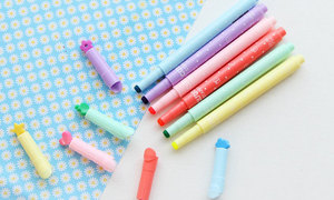 高品质的糖果色卡哇伊 highdeaber 油墨印花笔创意记号笔