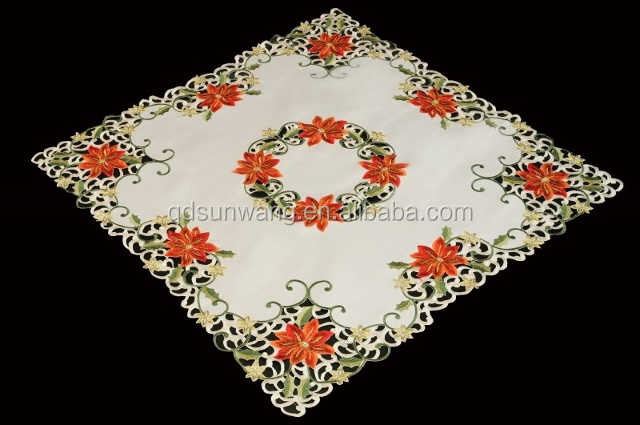 Xmas Embroidered Cutwork Placemats