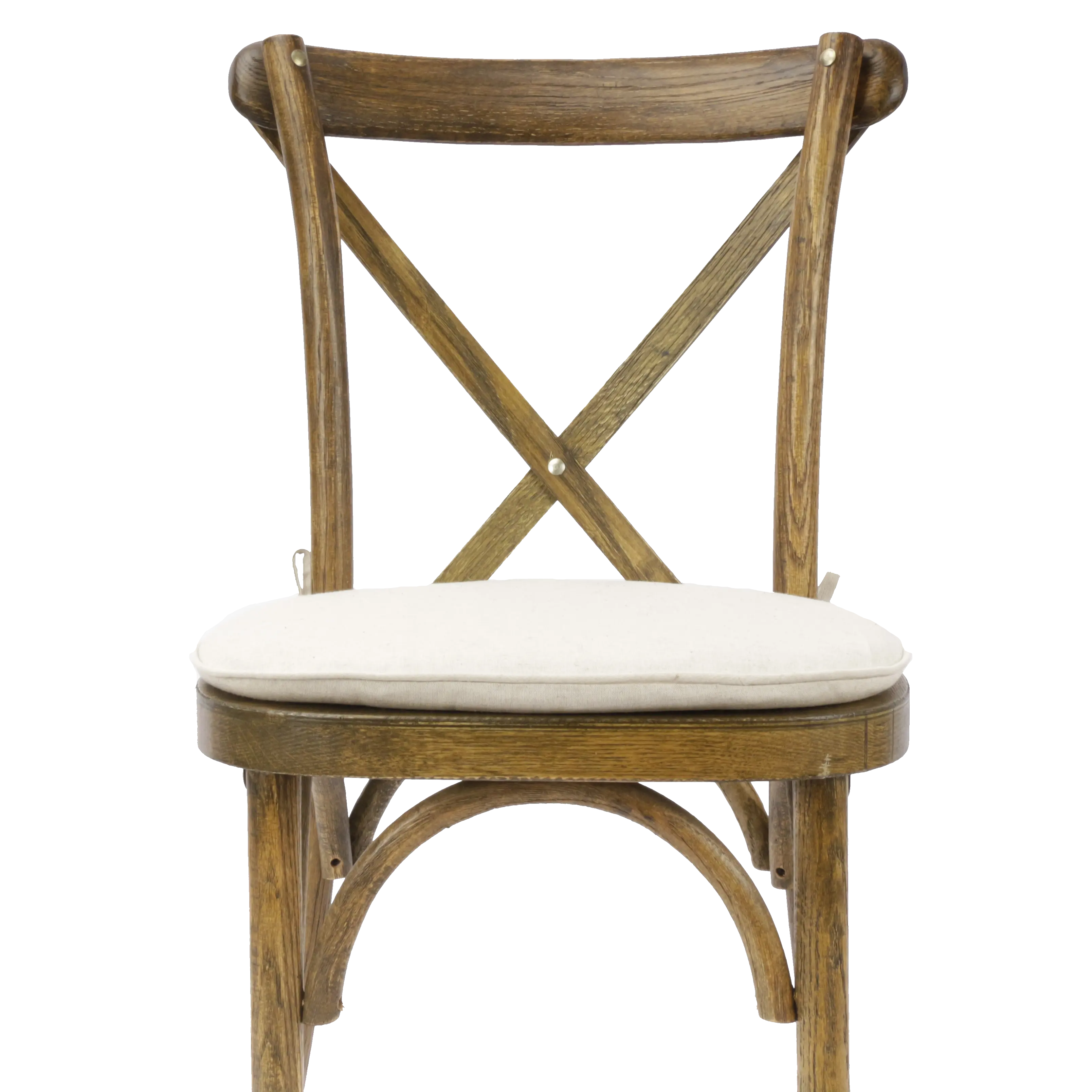 Wholesale Vintage Banquet Wood Oak X Cross back Chair Stackable wedding event chair