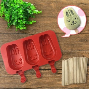 BPA Free Silicone Icecream Mold for Home Ice Cream DIY Shape Round <strong>Oblong</strong> Snowman Rabbit Paw Foot Block
