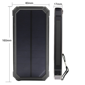 פאוורגרין 15000mah בנק סוללה כפול USB עמיד למים מטען סולרי טלפון נייד עמיד למים מטען סולרי