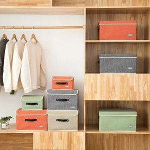 家庭用オフィスナチュラル保育園折りたたみ式不織布ビン - Product Image 2