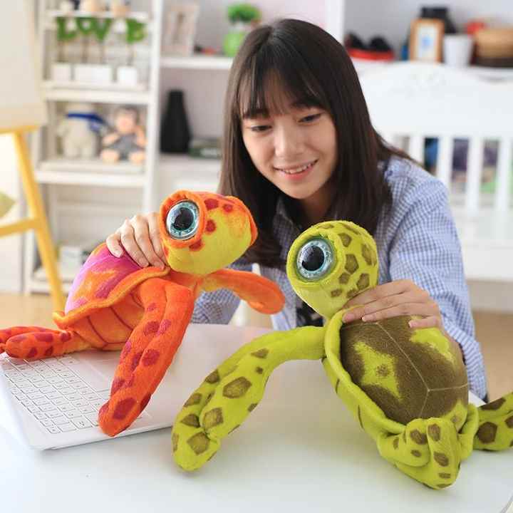 Colorful Tortue Big Eye Baby Turtle Plush Toys Green Amphibians Reptile Kids Doll Decor Toy Sea Turtle 15cm