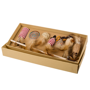猫のおもちゃセットインタラクティブ鳥の羽サイザル麻マウスティーザー卸売メーカー - Product Image 1