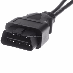 Obd2 divisor 30cm cabo de extensão, cabo foselal 16pin macho para fêmea dupla y preto - Product Image 5