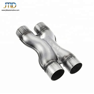 Exhaust <strong>X</strong> <strong>Pipe</strong> 3&quot; Universal Aluminized Stamped SUS409 Dual Inlet/Outlet <strong>Pipe</strong> - Product Image 3