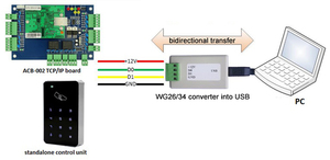 ממיר usb 26 wiegand 34 usb למכשיר usb עם יציאת usb למערכת בקרת גישה