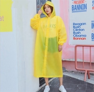 成人非一次性 EVA 环保时尚雨衣弹性，户外雨衣，义乌雨衣批发