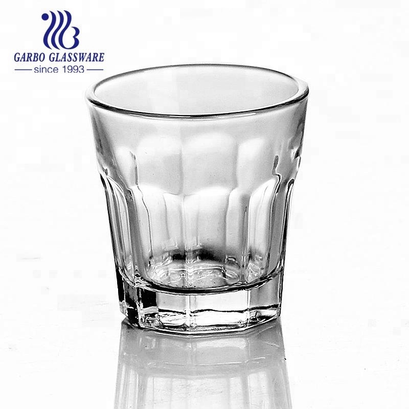 Hot selling high quality automata press glass bar drinking glassware unique design clear wine cup tumblers 2oz small shot glass