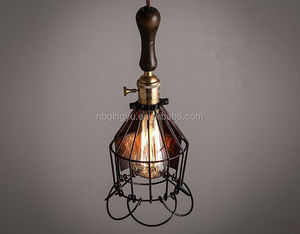 โคมไฟระย้าแบบชนบท,โคมไฟติดเพดานโคมไฟกรงนกมือจับไม้ในตลาดยุโรป - Product Image 3