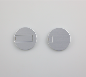批发定制标志硬币圆形金属卡u盘128mb 512mb 1gb 2gb 4GB圆形u盘促销礼品 - Product Image 3