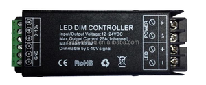 Controlador LED regulable 0-10V Dimmer PWM DC12V 24V Salida Atenuador de luz de tira LED de un solo color