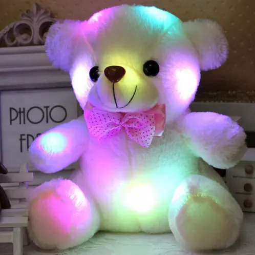 गर्म बेच रंगीन एलईडी प्रकाश plushbear/भालू प्रकाश चमकती के साथ बच्चों के लिए उपहार