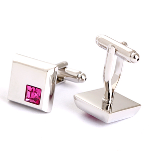 Jewelry Shirt Cufflinks for Men High Quality <strong>Swank</strong> Cufflinks Value pink Crystal <strong>Brand</strong> Cuff Links - Product Image 4
