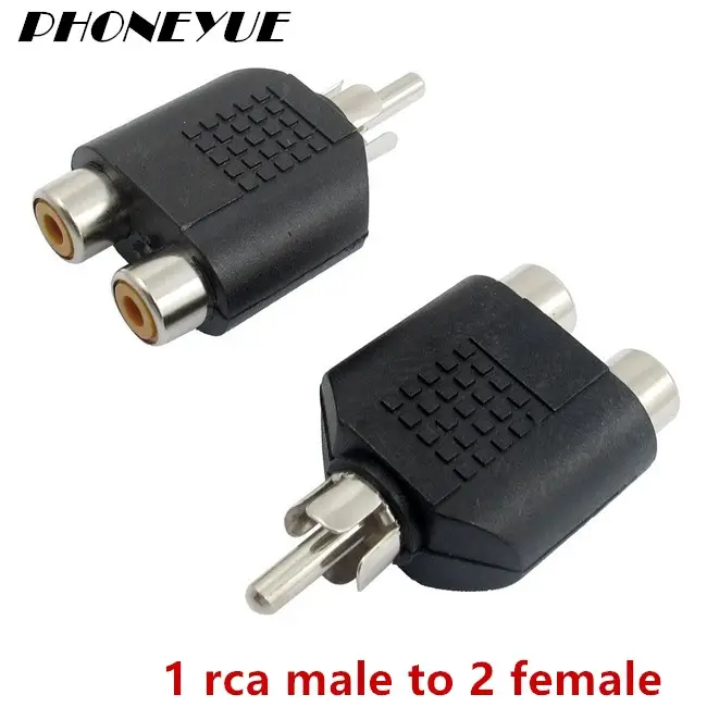 1/8 estéreo 3,5mm Jack a 2 RCA macho o 3,5mm Jack a 2 RCA hembra Y divisor de Audio adaptador de enchufe convertidor