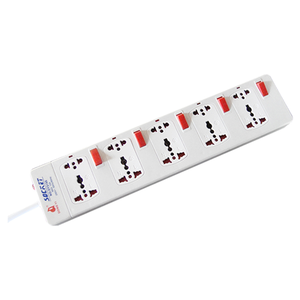 Home Office Desktop <strong>Socket</strong> 5 Outlets <strong>Multi</strong> <strong>Socket</strong> <strong>With</strong> Individual <strong>Switches</strong> - Product Image 1