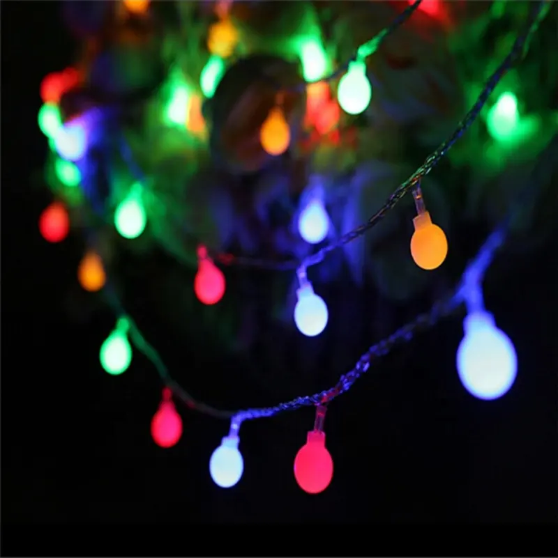 Гирлянда шар на батарейках светодиодная гирлянда Рождественская елка свет цепи лампа теплого белого света 10 светодиодов 1,5 м номер освещение деко