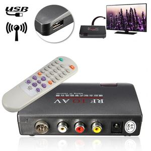 Coaxial TV RF to <strong>AV</strong> RCA Video Signal Receiver Analog TV Modulator With F Type Antenna &amp; <strong>Remote</strong> Control Plastic Audio Converter - Product Image 3