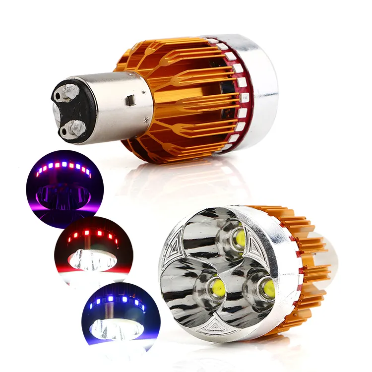 9w h6 ponto branco com rgb, olho de anjo, led, luz estroboscópica, dc 12v-80v, carros elétricos, lâmpadas para neblina, ba20d