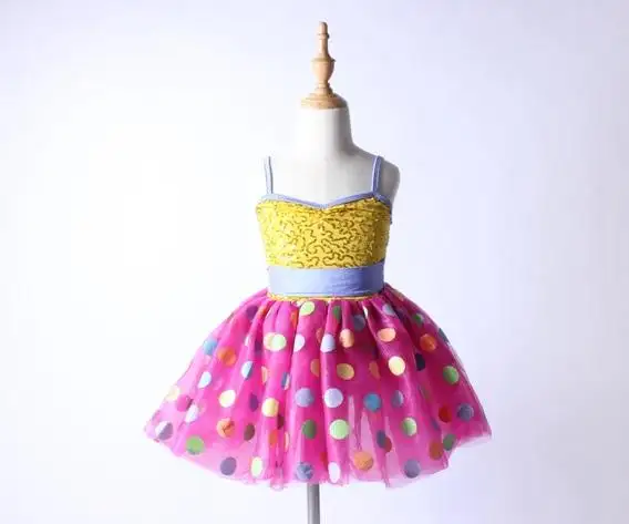 OCT2175 baratos de la princesa lentejuelas colorido vestidos de fiesta para niña de 6 años