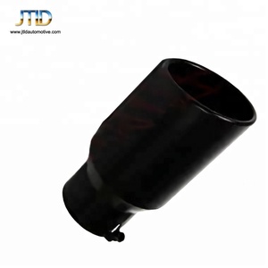 <strong>4</strong>&quot; <strong>Inch</strong> Inlet 10&quot; Outlet 18&quot; Long Stainless Steel Bolt-On Black Exhaust <strong>Tips</strong>