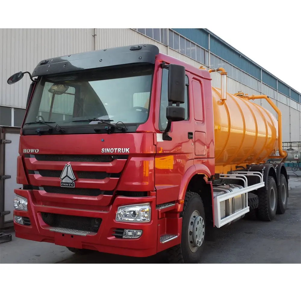 New product HOWO 6x4 12m3 14m3 16m3 high pressure septic tank vacuum sewage sewer suction cleaning truck for sale