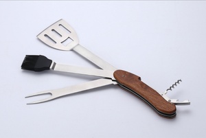 BBQ Multitool Multifunction Barbecue <strong>Grill</strong> Accessories <strong>Foldable</strong> Detachable <strong>Tool</strong> Set Kit 5 in 1 BBQ <strong>Tool</strong> - Product Image 3