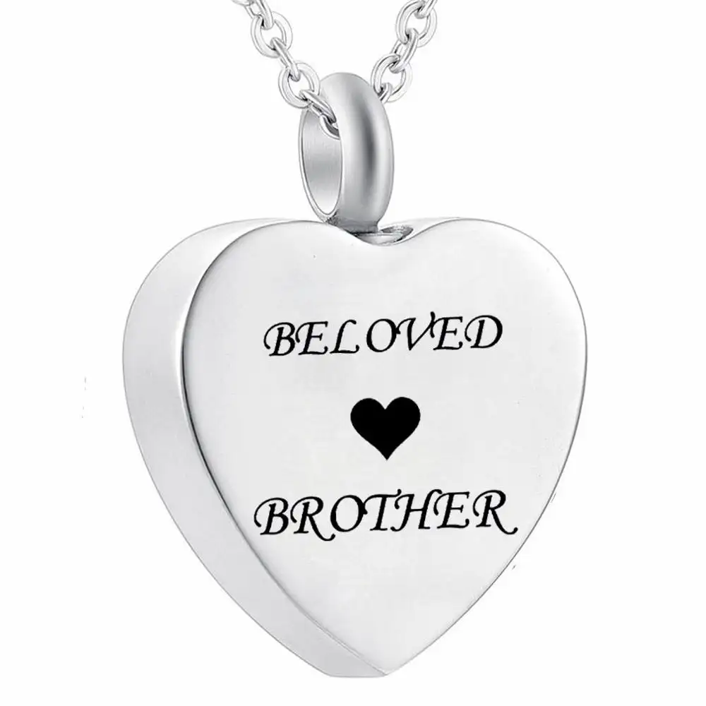 Beloved heart MOM and DAD Cremation Urn Necklace Pendant Funnel Fill Kit Keepsake Memorial Ashes