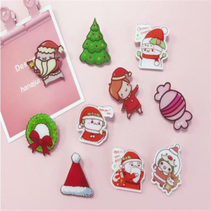 Customized Kawaii Cartoon Merry Christmas Acrylic <strong>Pin</strong> Badge Lapel <strong>Pin</strong> - Product Image 5