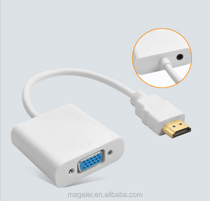 Convertidor de Cable de audio y vídeo HDMI a VGA, analógico, Digital, HD 1080P, para PC, portátil, tableta, HDMI macho a VGA