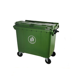 1100L Plastic <strong>Garbage</strong> Can <strong>with</strong> 4 <strong>Wheels</strong> Big Plastic Wastebin