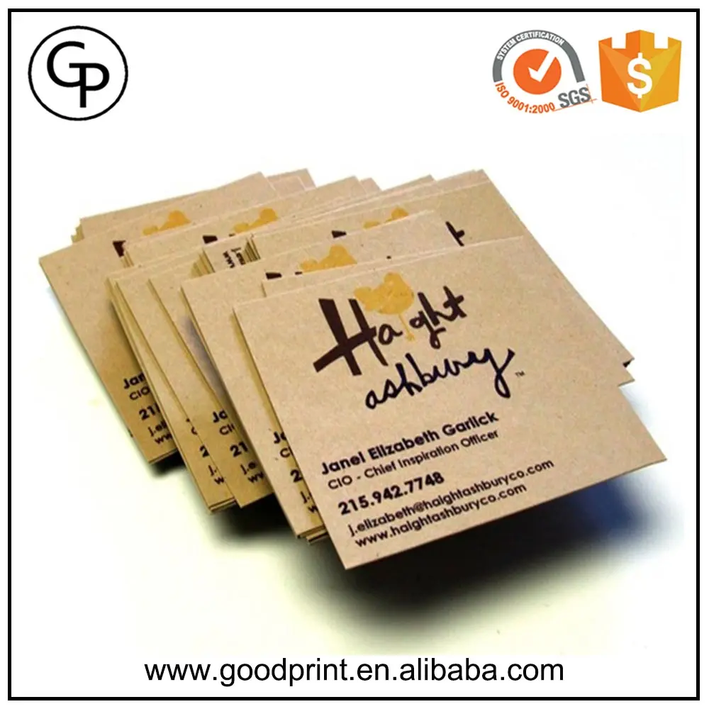Papel kraft marrón para estampado de papel, tarjeta con nombre de negocios, para manualidades