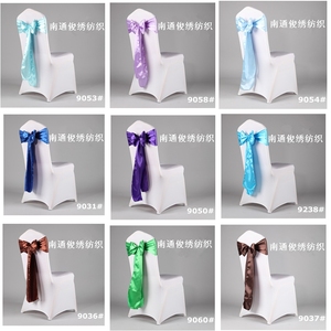 Wedding Satin Chair <strong>Sashes</strong> for Banquet Chair Covers Decoration - Product Image 6