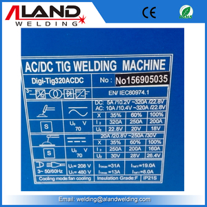 焊机理想工具 IGBT 逆变器数字 Tig 320 脉冲 TIG 焊机